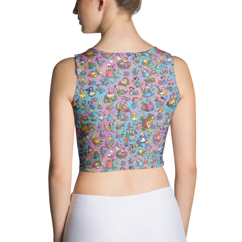 Storybook Scramble on Crop Top — Back