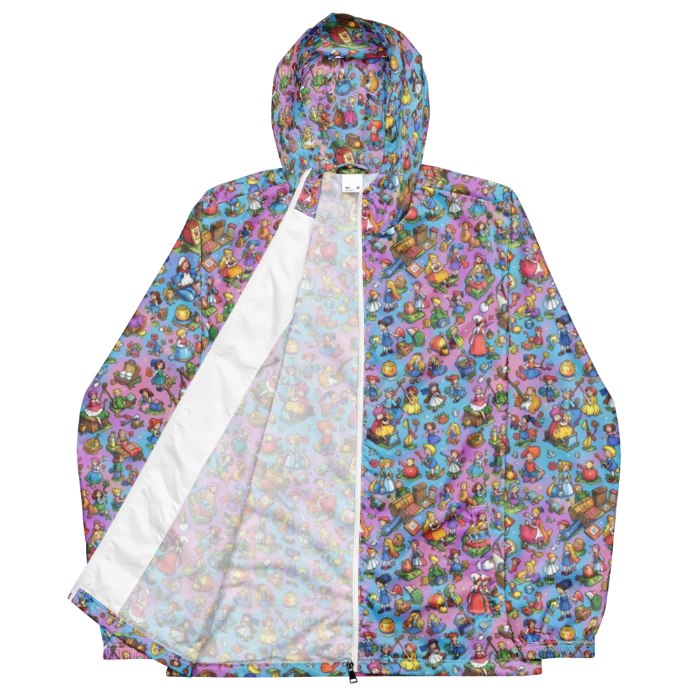 Storybook Scramble on Men's Windbreaker — Front