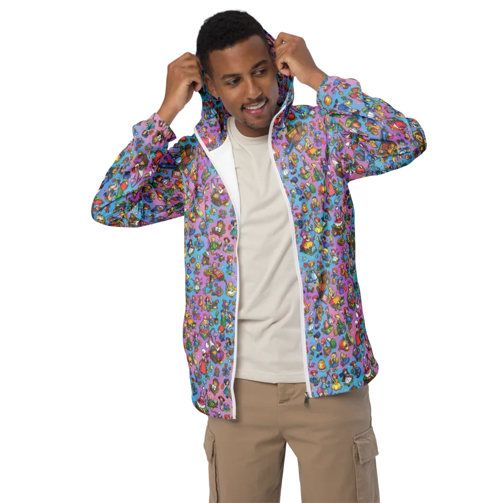 Storybook Scramble on Men's Windbreaker — Front