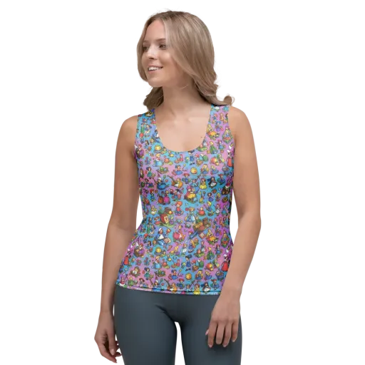 Storybook Scramble on a Women's Tank Top