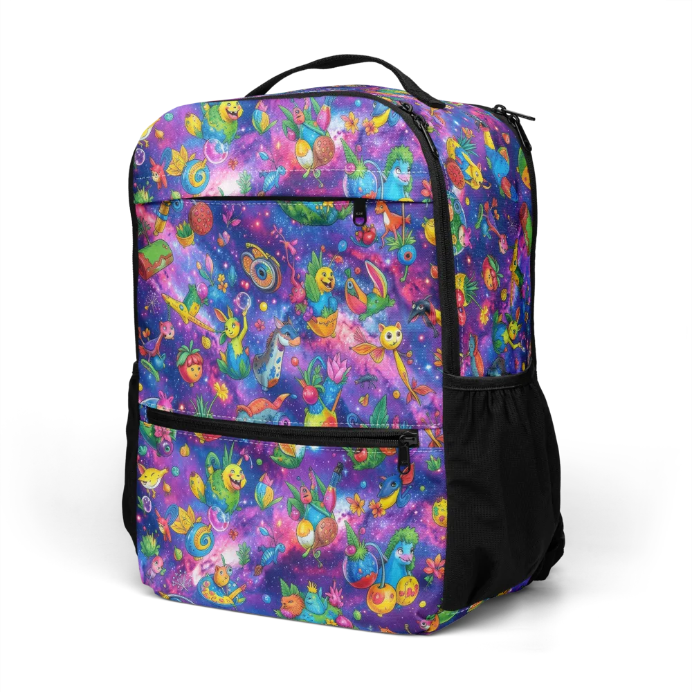 Cosmic Garden Critters on Utility Backpack — Left Front
