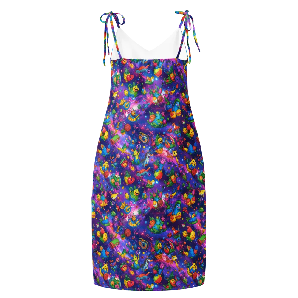 Cosmic Garden Critters on Slip Dress — Back