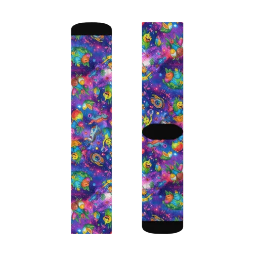 Cosmic Garden Critters on a Socks