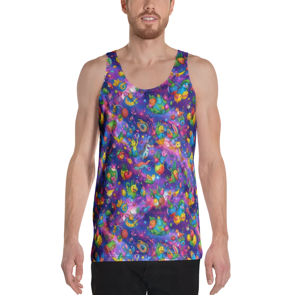 Cosmic Garden Critters on Men's Tank Top — Front