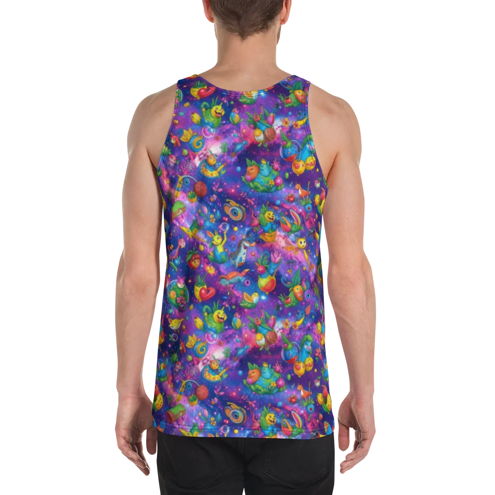 Cosmic Garden Critters on Men's Tank Top — Back