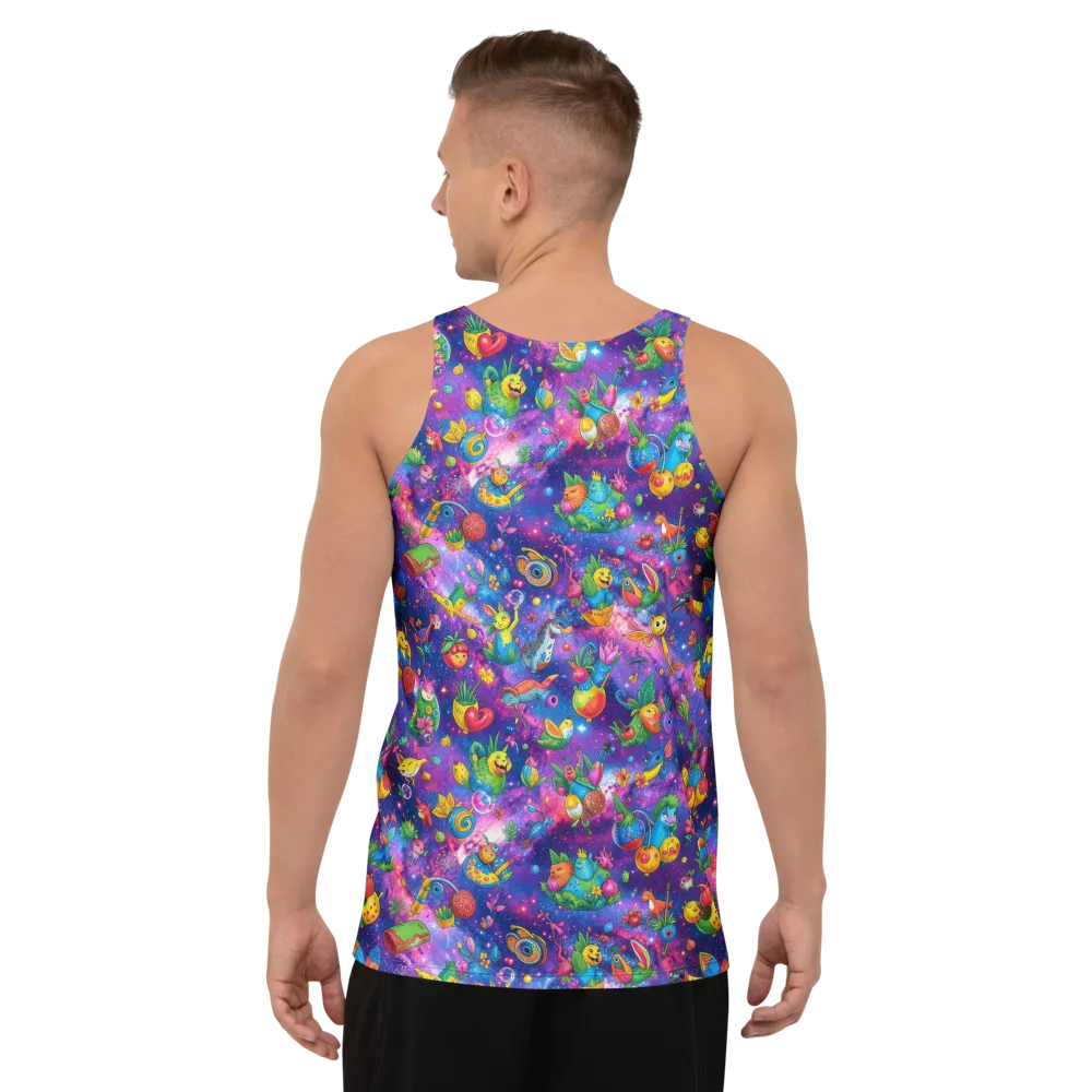 Cosmic Garden Critters on Men's Tank Top — Back