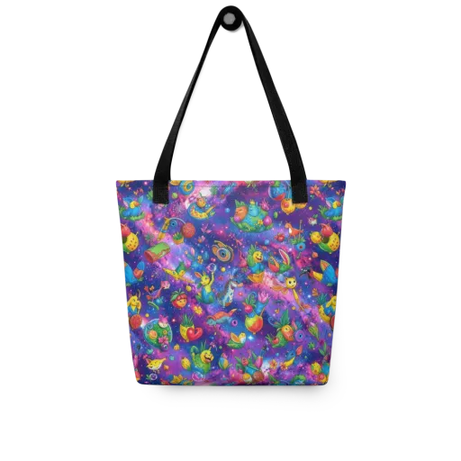 Cosmic Garden Critters on a Tote Bag