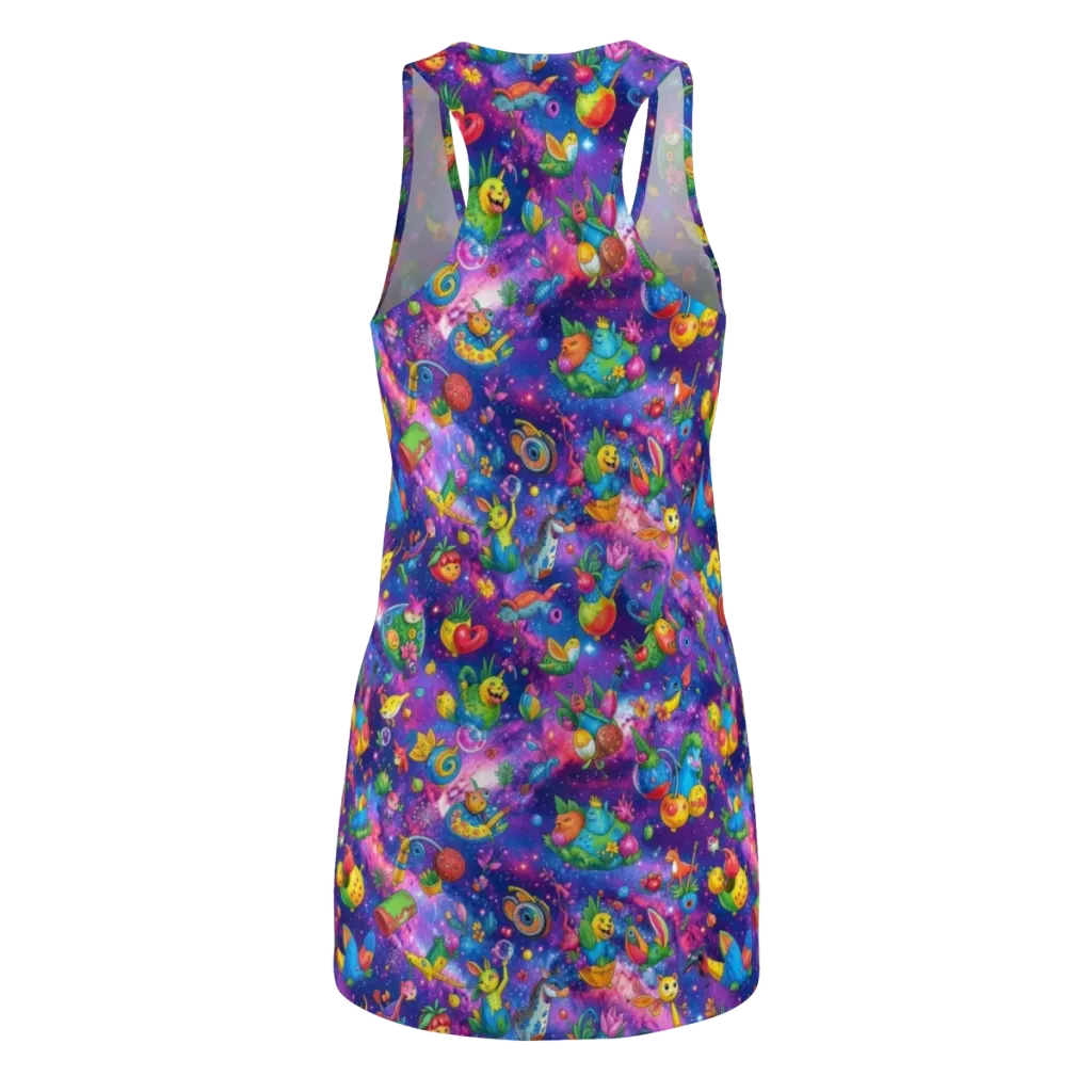 Cosmic Garden Critters on Racerback Dress — Back