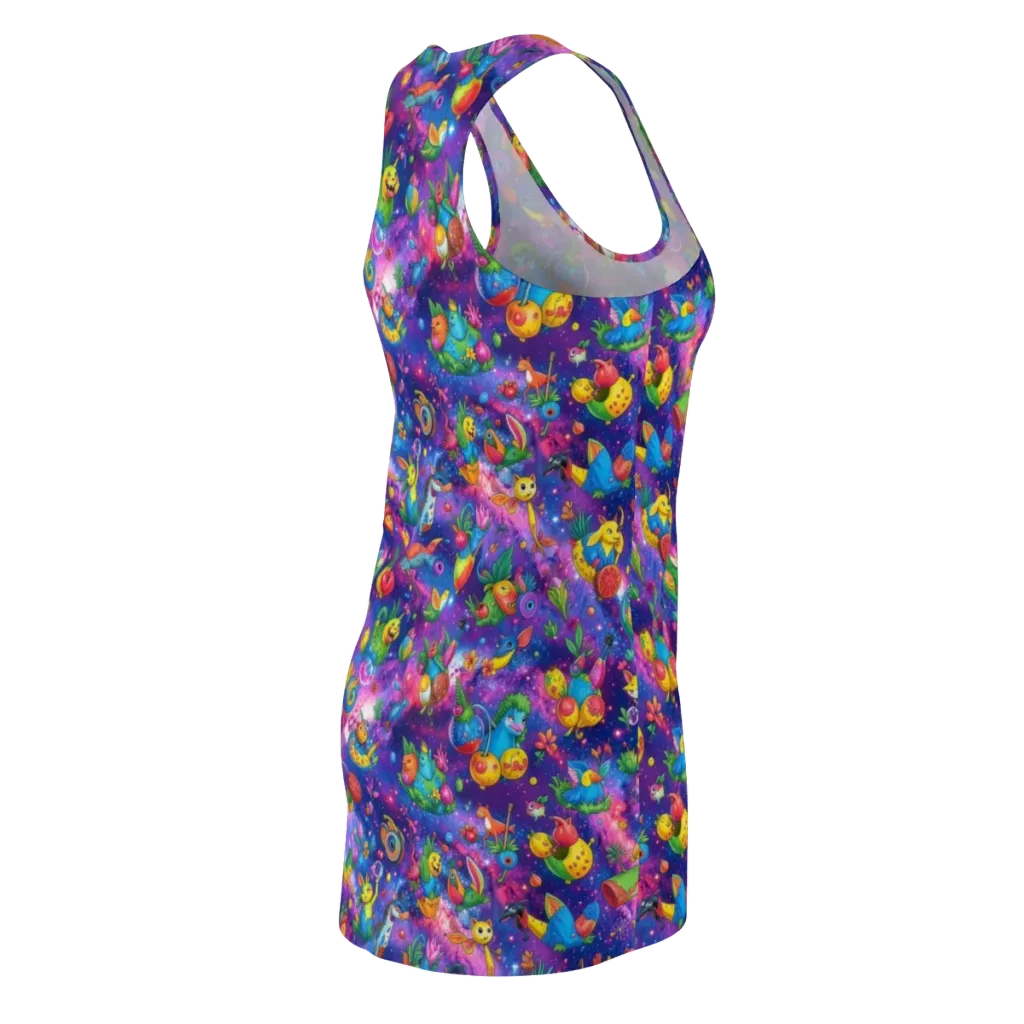 Cosmic Garden Critters on Racerback Dress — Back Side