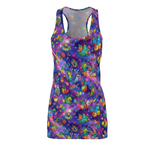 Cosmic Garden Critters on a Racerback Dress