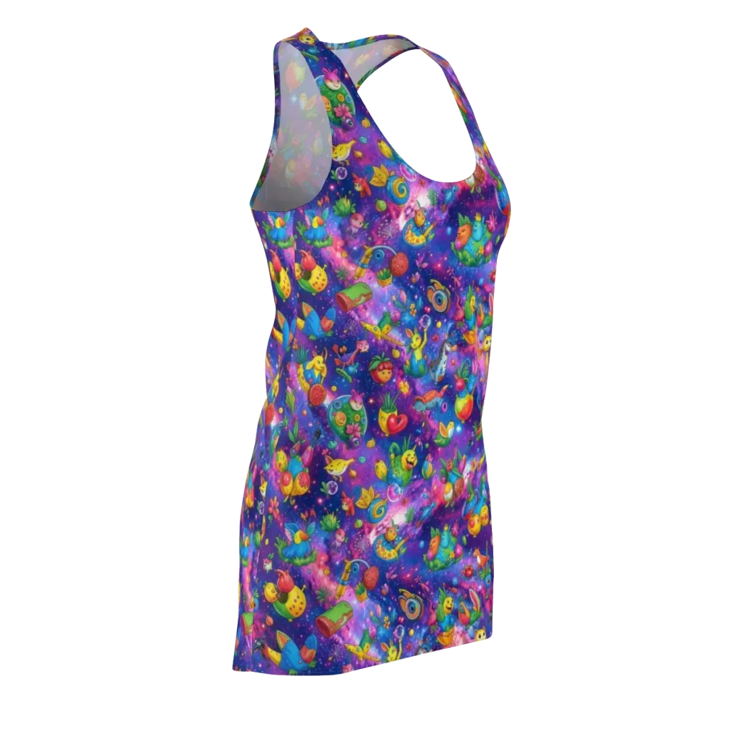 Cosmic Garden Critters on Racerback Dress — Front Side