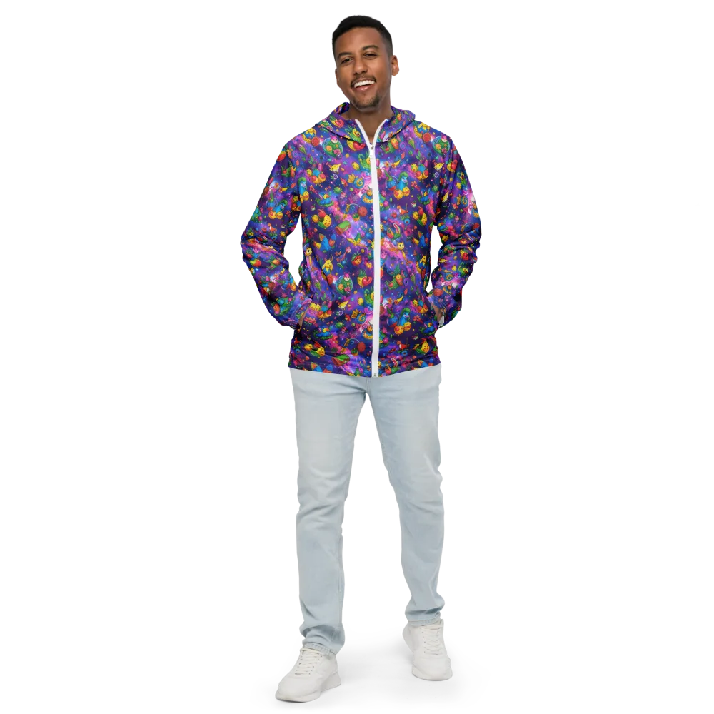 Cosmic Garden Critters on Men's Windbreaker — Front