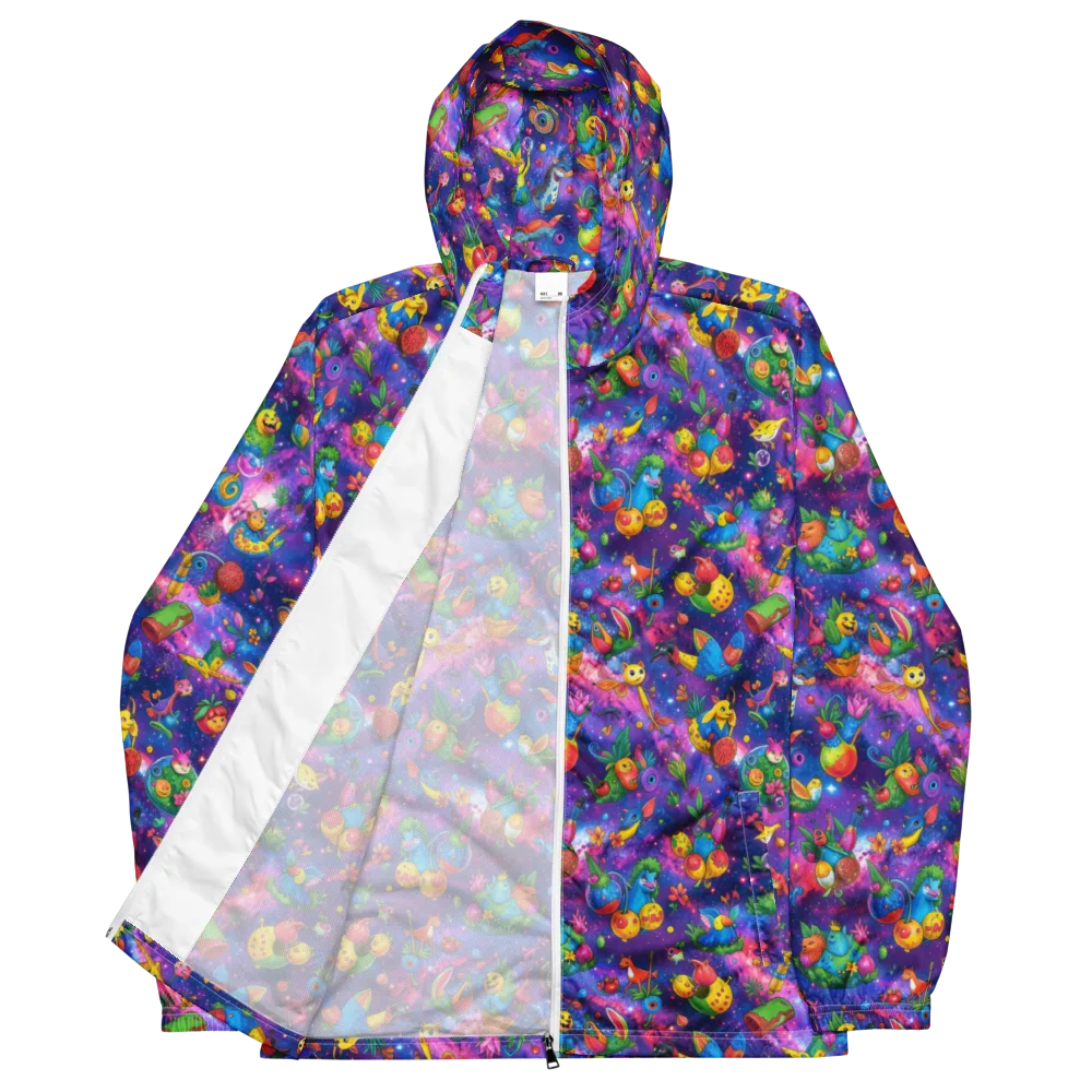 Cosmic Garden Critters on Men's Windbreaker — Front
