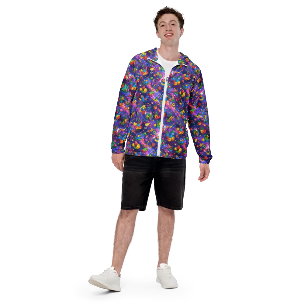 Cosmic Garden Critters on Men's Windbreaker — Front