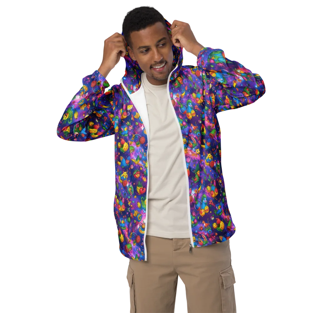 Cosmic Garden Critters on Men's Windbreaker — Front