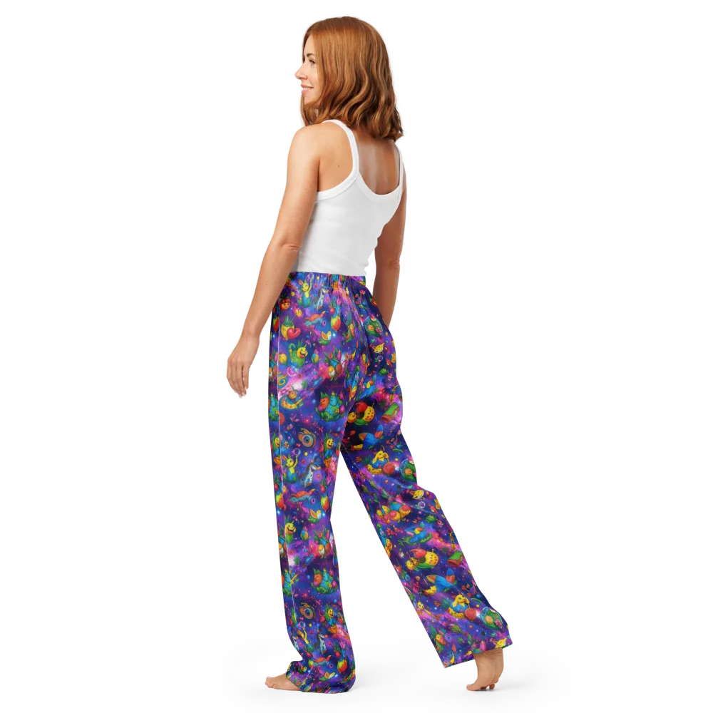 Cosmic Garden Critters on Women's Pajama Pants — Back