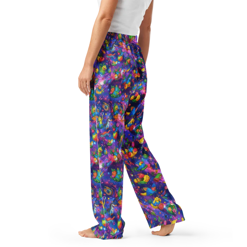 Cosmic Garden Critters on Women's Pajama Pants — Left