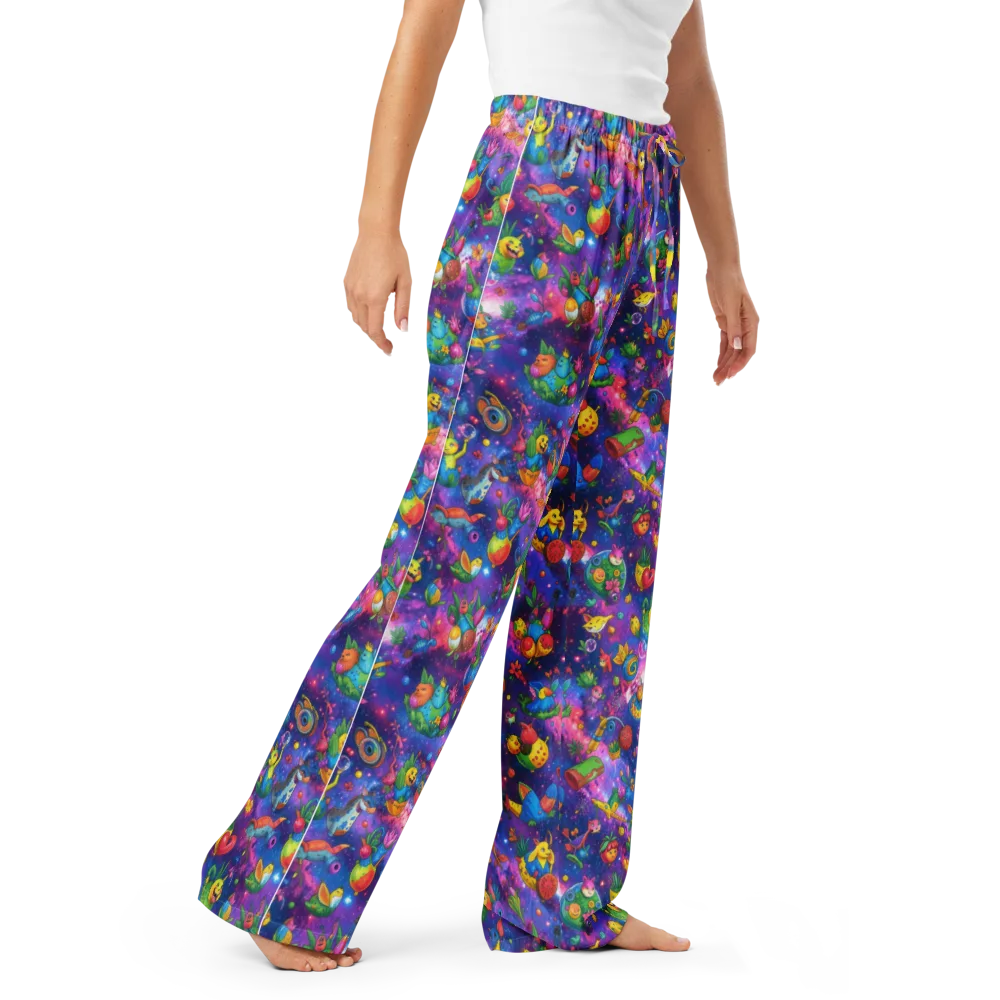 Cosmic Garden Critters on Women's Pajama Pants — Right Front