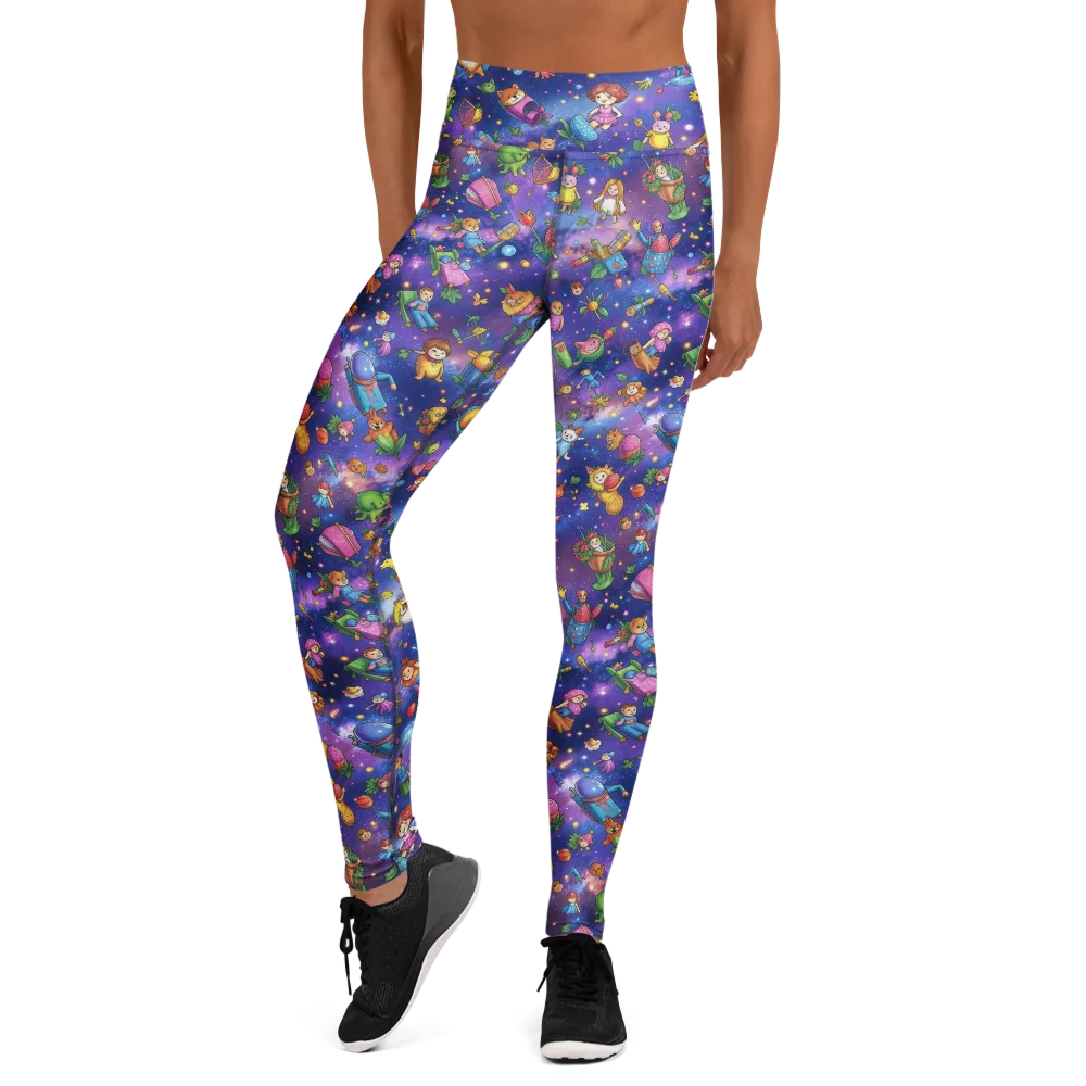 Starry Wonder on Yoga Leggings — Front