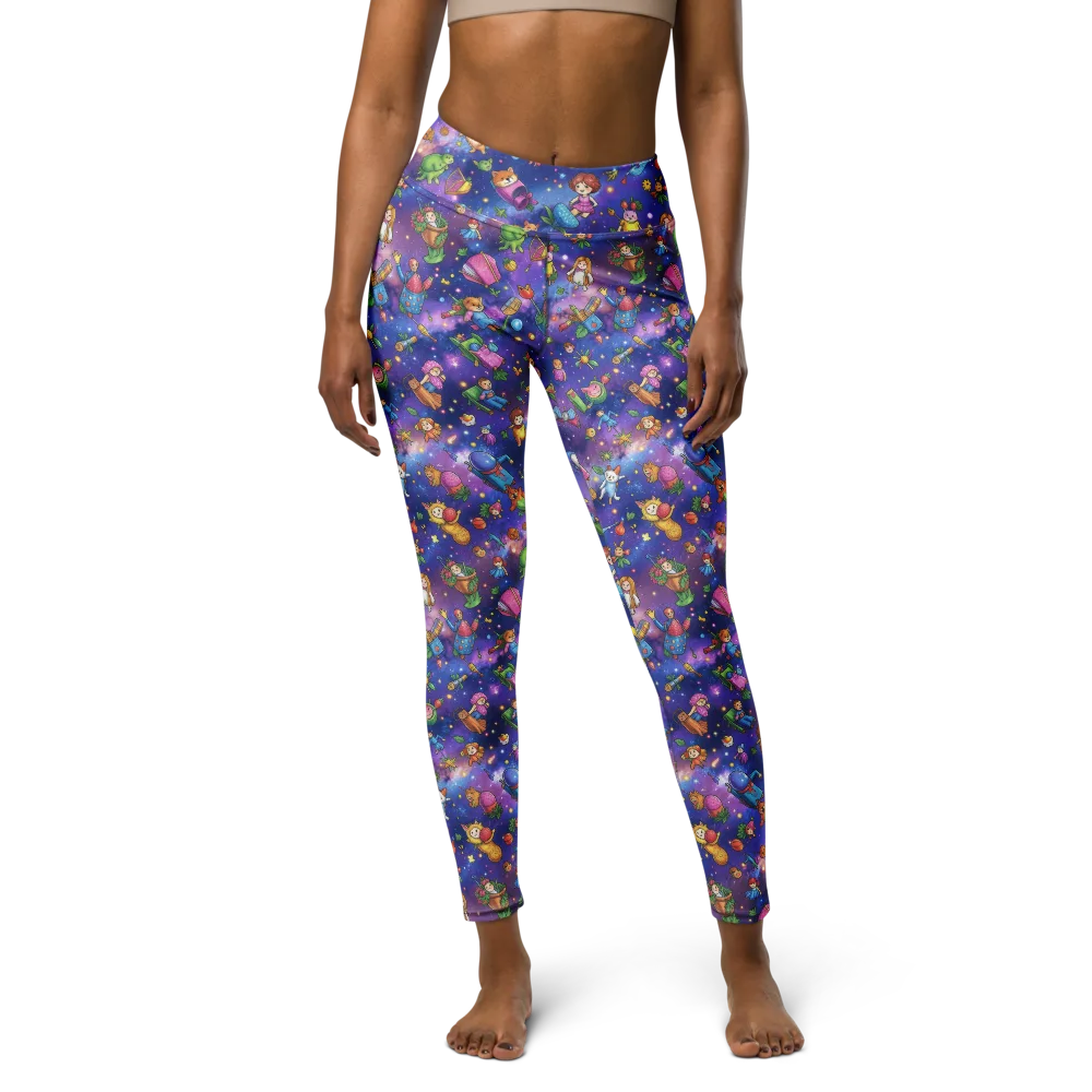 Starry Wonder on Yoga Leggings — Front