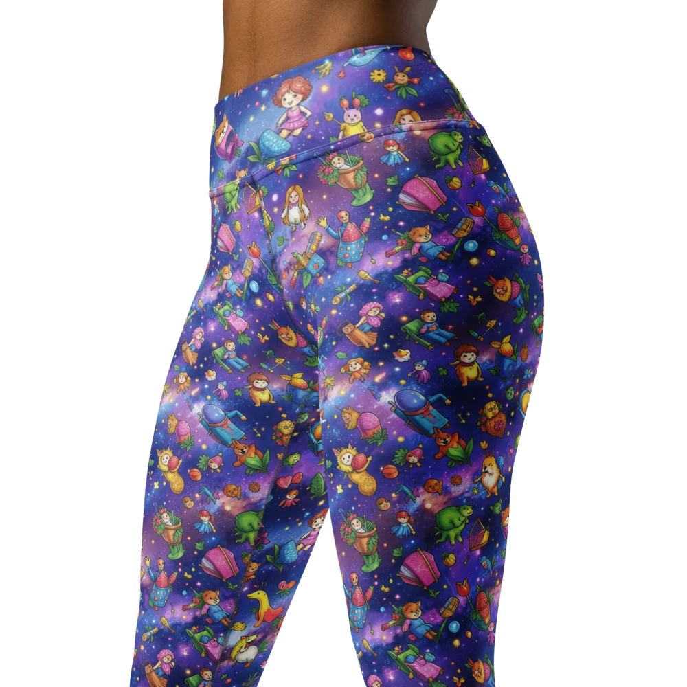Starry Wonder on Yoga Leggings — Left Front
