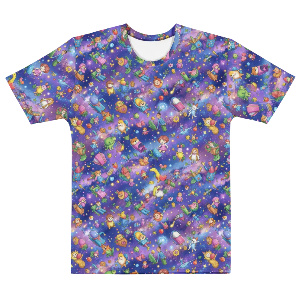 Starry Wonder on Men's Cotton Crew Neck T-Shirt — Front