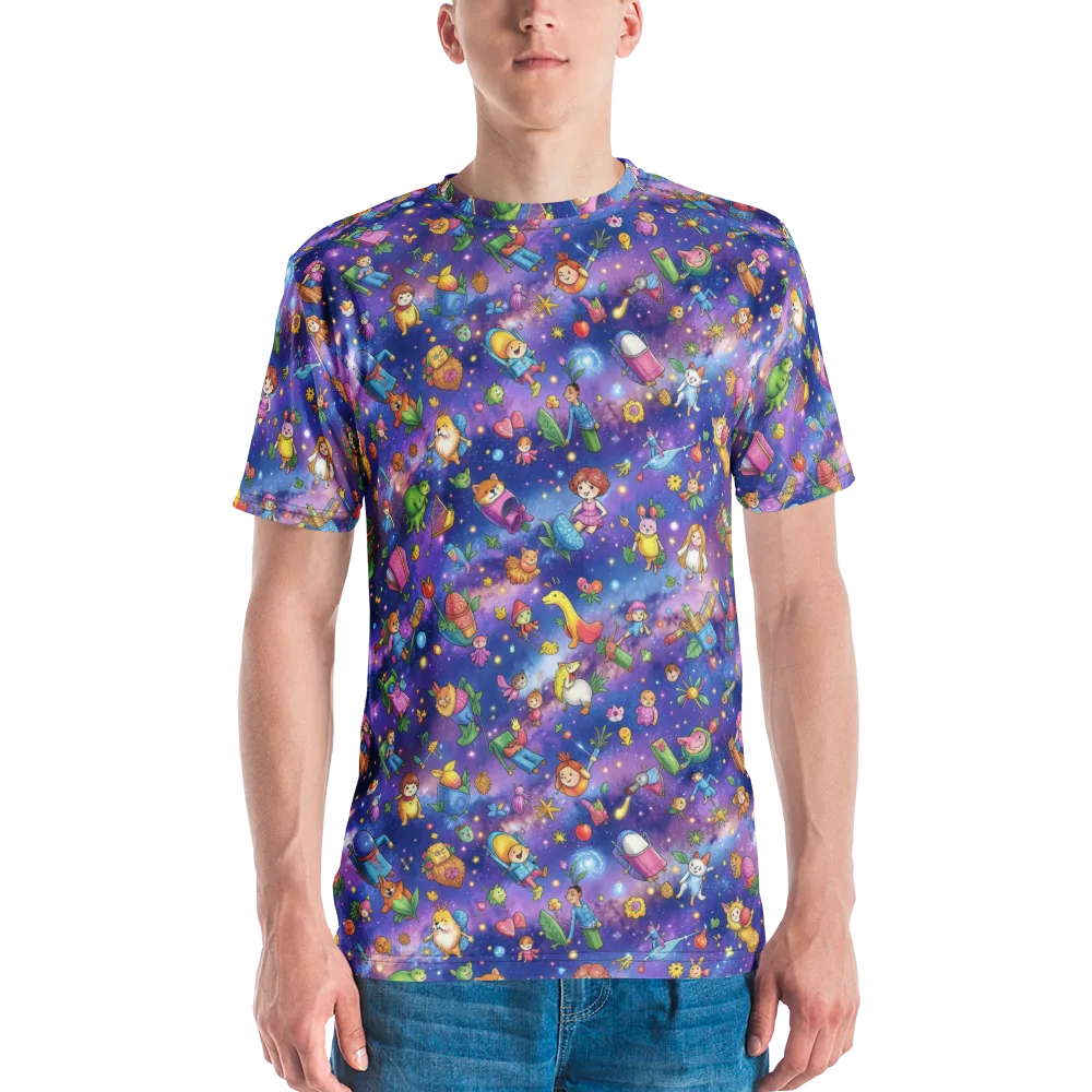 Starry Wonder on Men's Crew Neck T-Shirt — Front