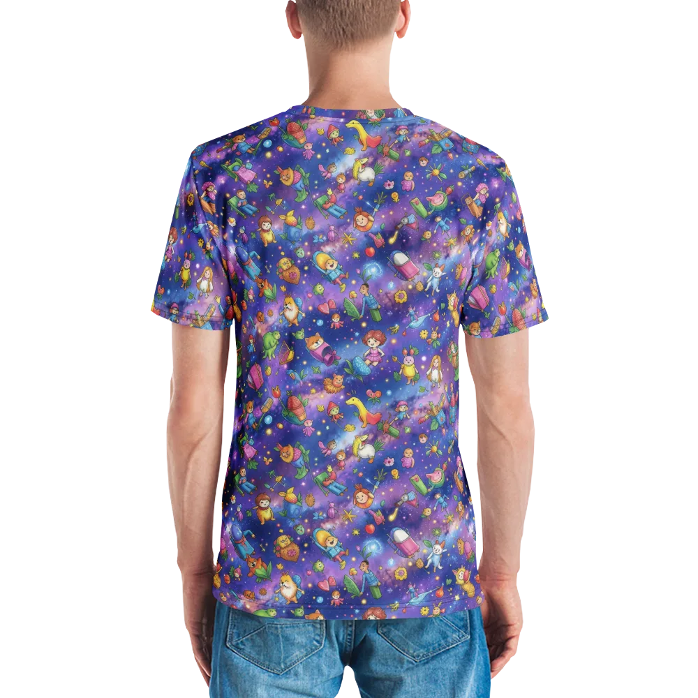 Starry Wonder on Men's Crew Neck T-Shirt — Back