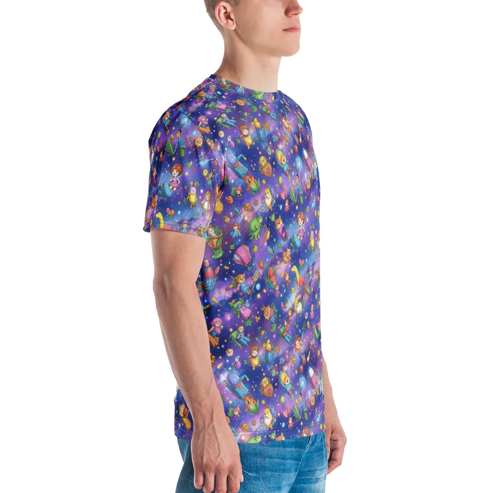 Starry Wonder on Men's Crew Neck T-Shirt — Right