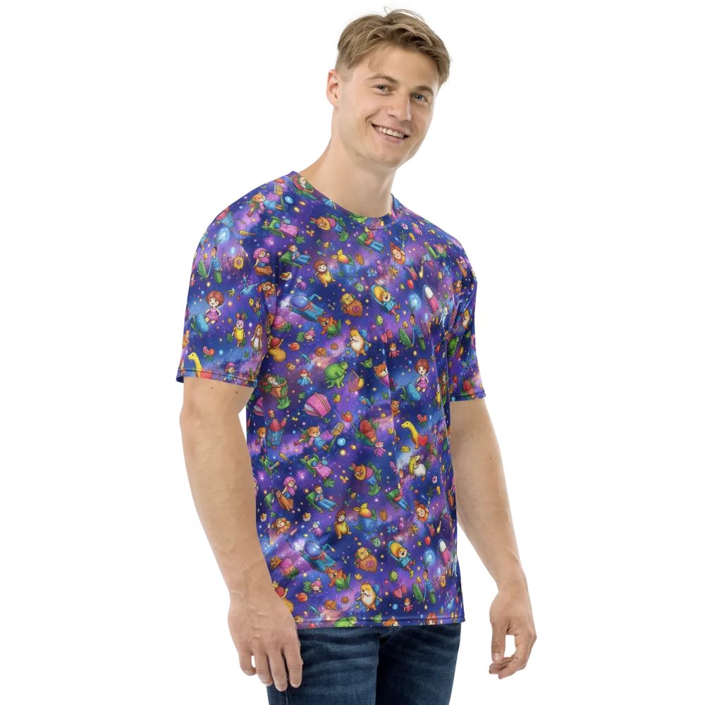 Starry Wonder on Men's Crew Neck T-Shirt — Right