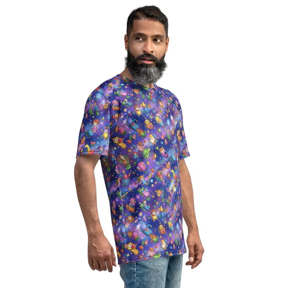 Starry Wonder on Men's Crew Neck T-Shirt — Right