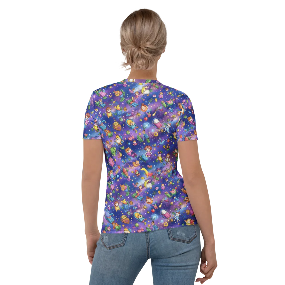 Starry Wonder on Women's Crew Neck T-Shirt — Back