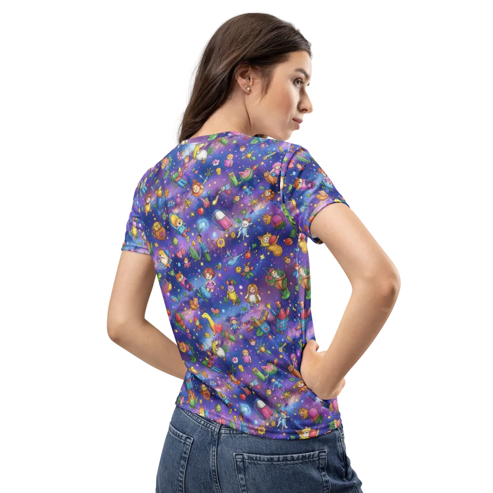 Starry Wonder on Women's Crew Neck T-Shirt — Back