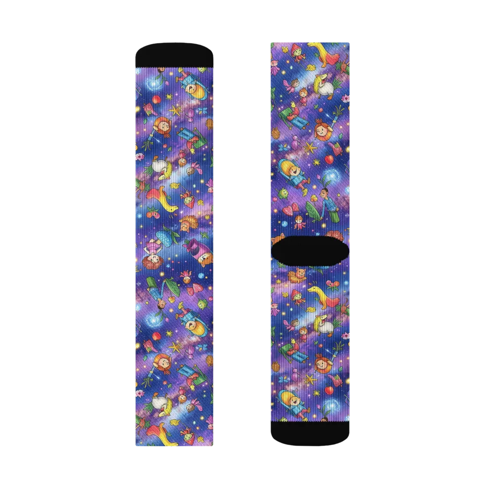 Starry Wonder on Socks — Left Sock