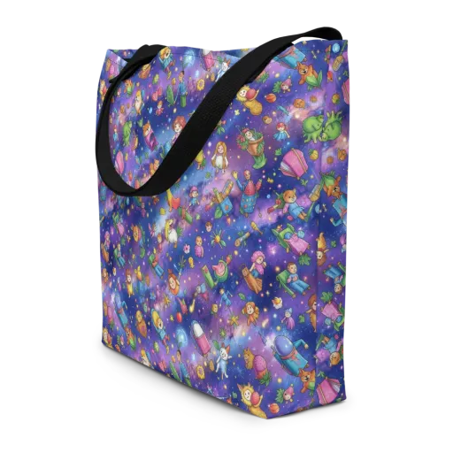 Starry Wonder on a Large Tote Bag W/ Pocket