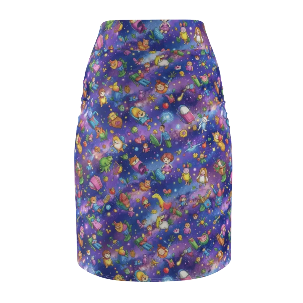Starry Wonder on Pencil Skirt — Back