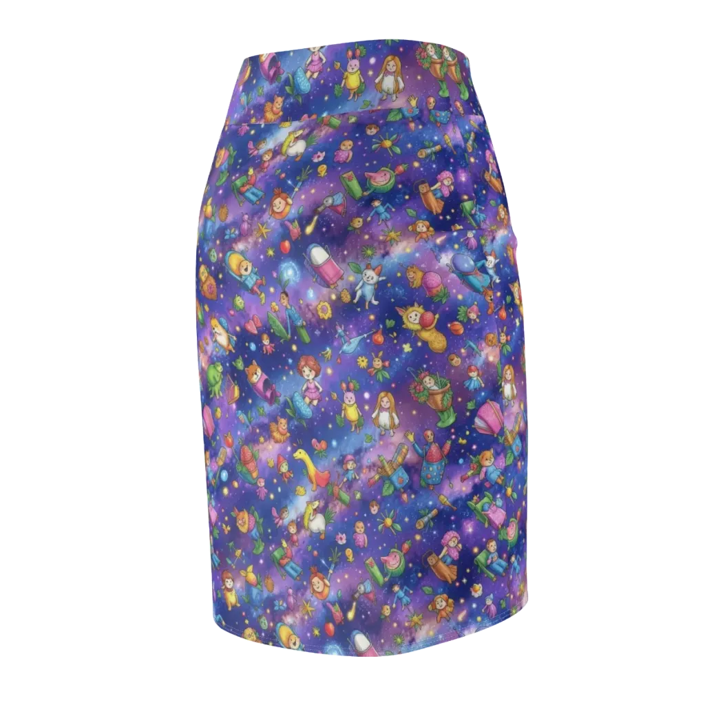 Starry Wonder on Pencil Skirt — Back Side