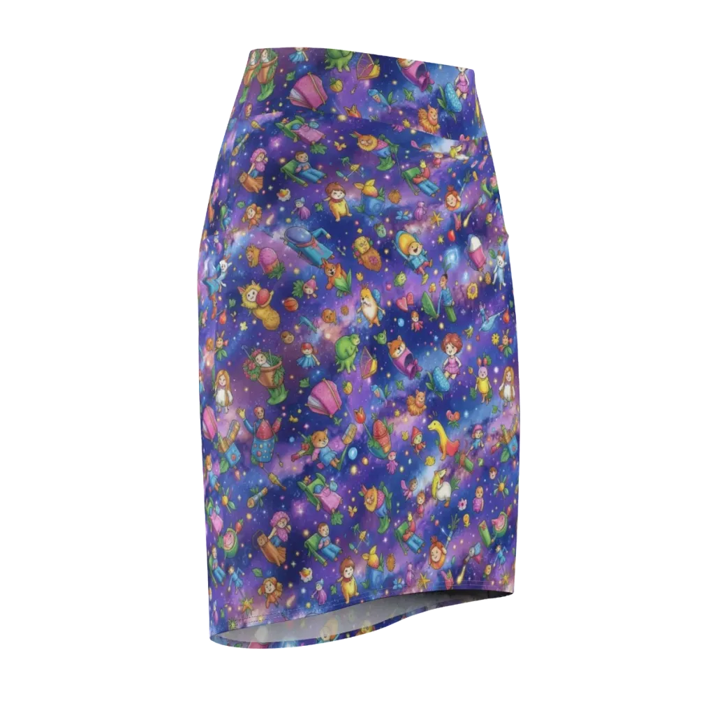 Starry Wonder on Pencil Skirt — Front Side