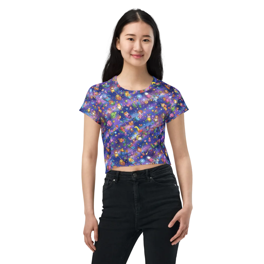 Starry Wonder on Crop Tee — Front