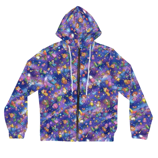 Starry Wonder on a Women's Full-Zip Hoodie