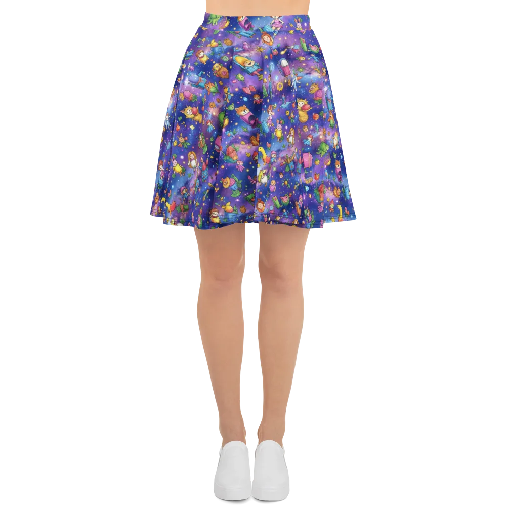 Starry Wonder on Skater Skirt — Front