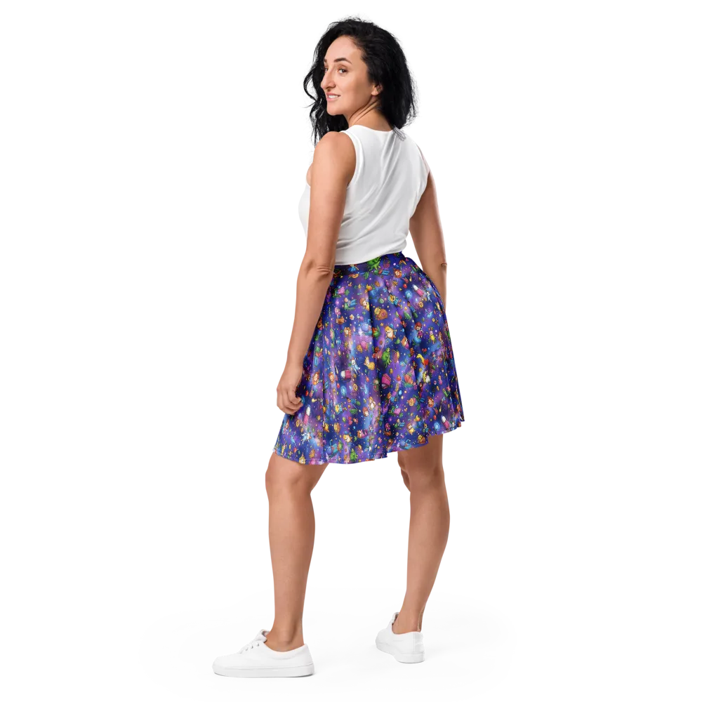Starry Wonder on Skater Skirt — Back