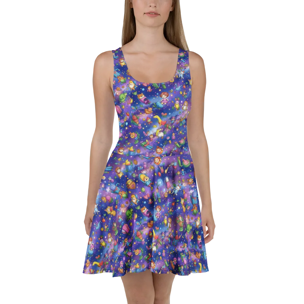 Starry Wonder on Skater Dress — Front