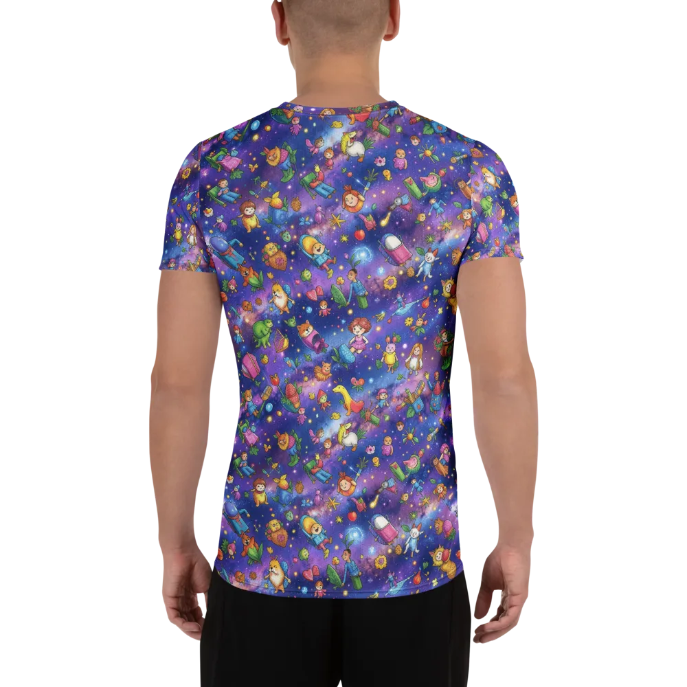 Starry Wonder on Men's Athletic T-Shirt — Back