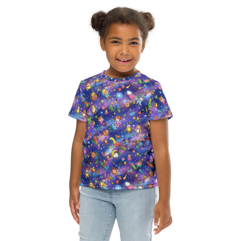 Starry Wonder on Kids Crew Neck T-Shirt — Front