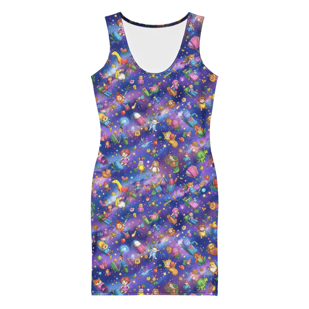 Starry Wonder on Bodycon Dress — Front