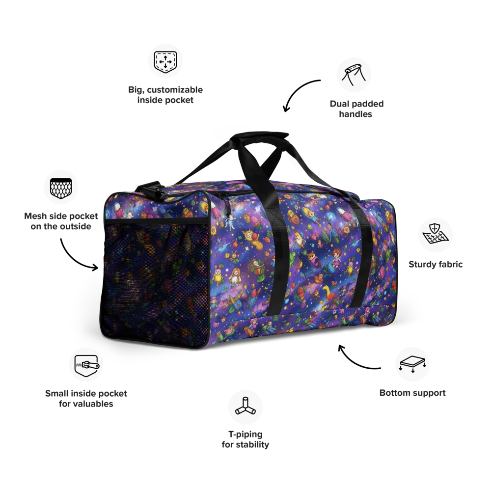Starry Wonder on Duffle Bag — Right Front