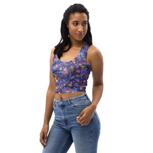 Starry Wonder on a Crop Top