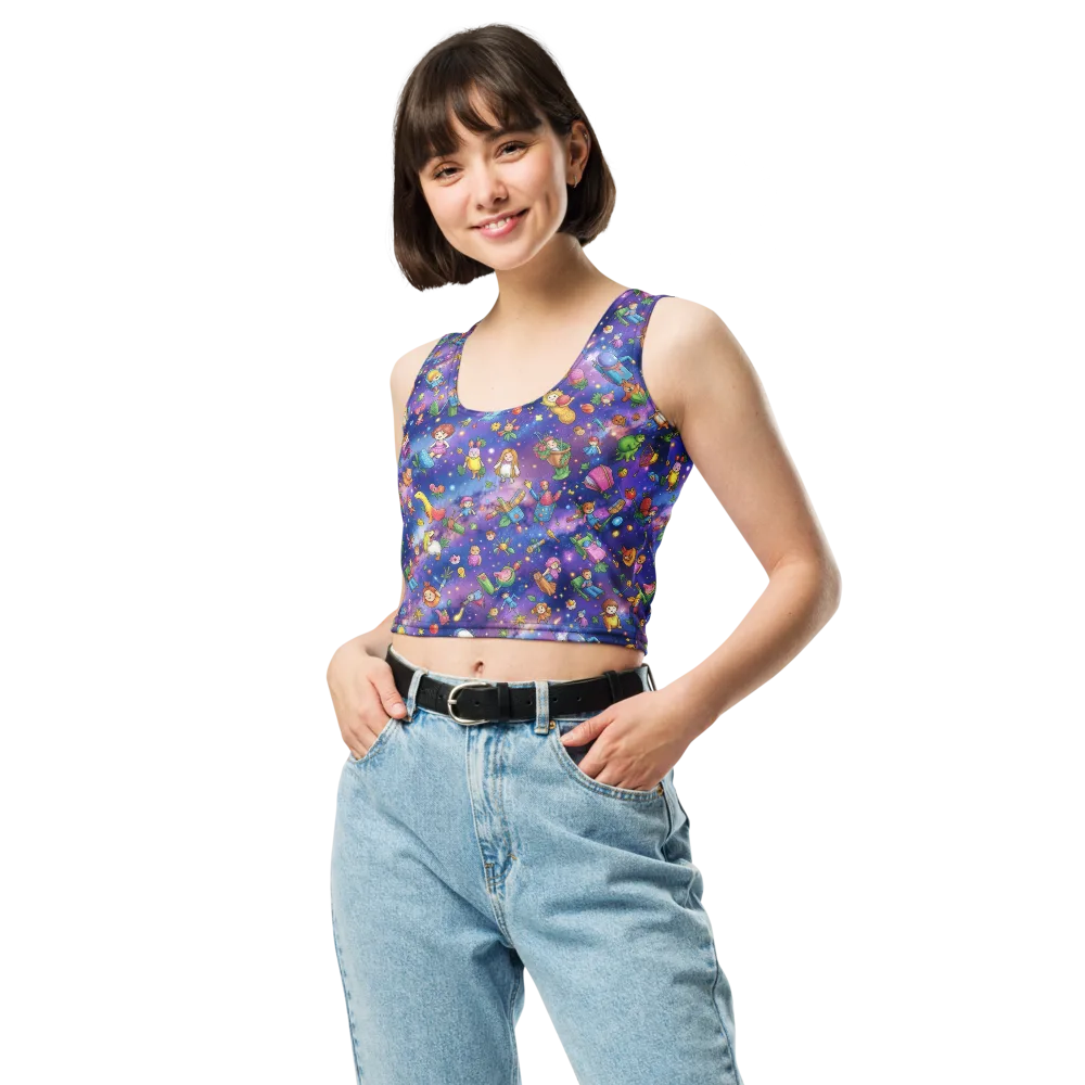 Starry Wonder on Crop Top — Front