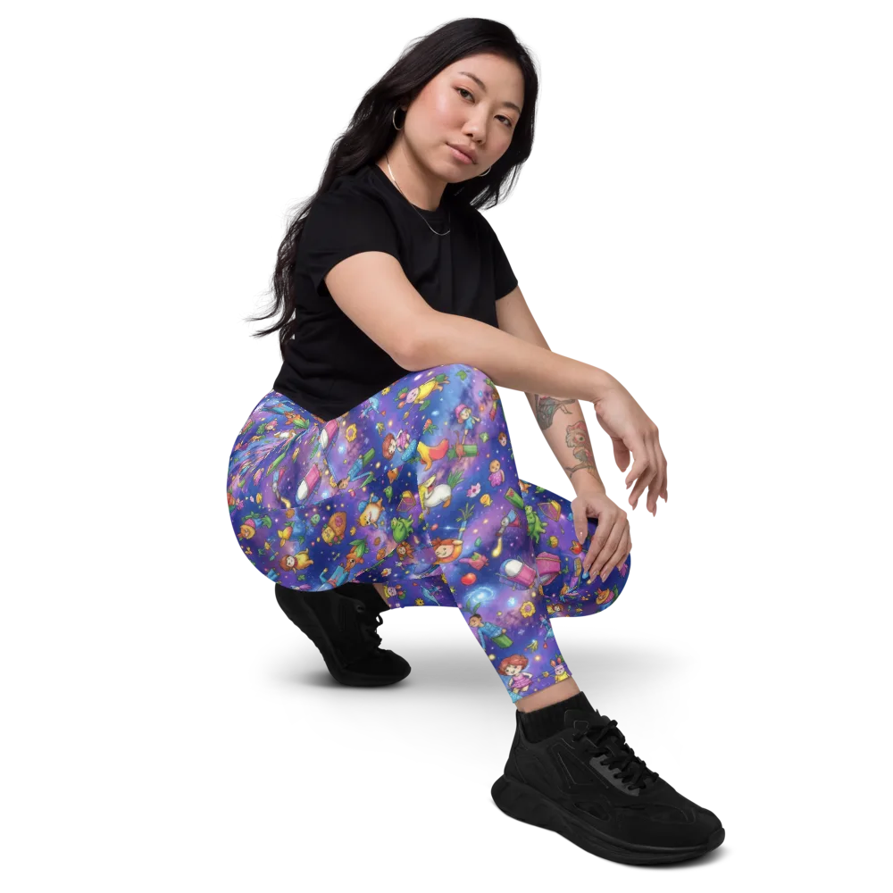 Starry Wonder on Leggings with Pockets — Right Front